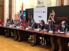 3 March 2021 National Assembly Speaker Ivica Dacic at the conference of the 18th Belgrade Dance Festival